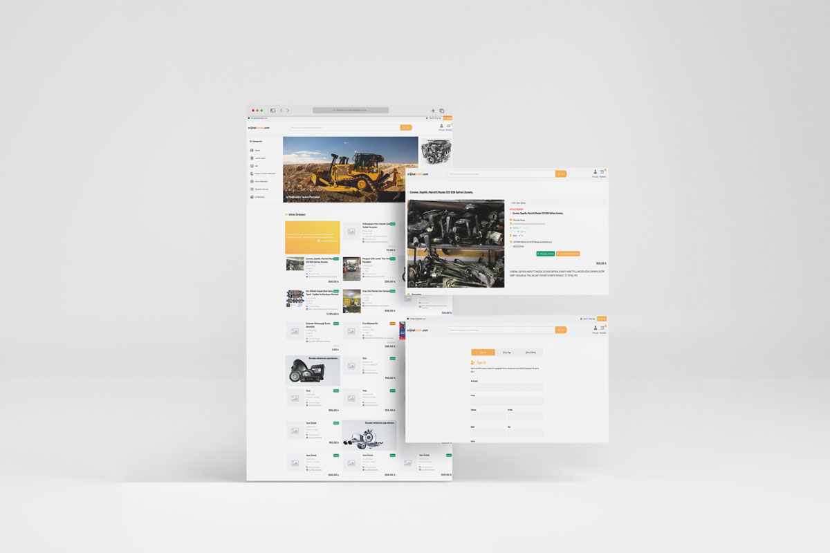 Kocaeli Orijinal Yedek Parça Web Sitesi ve Ürün Satışı Sistemi