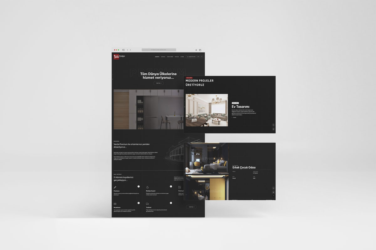 Venüs Premium için Özgün Web Tasarımları